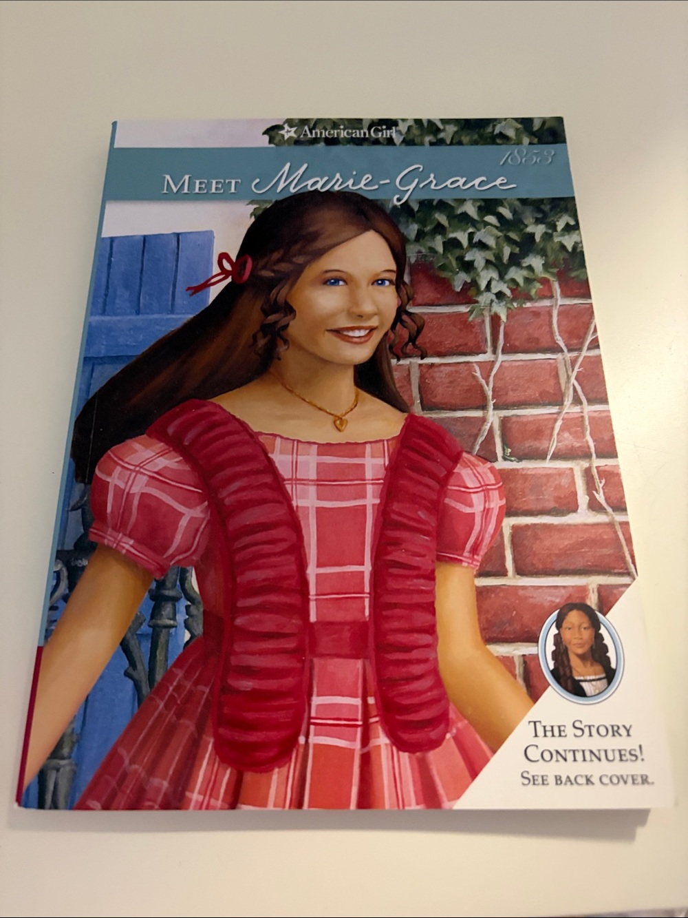 American Girl Meet Marie-Grace — Red and Pink Plaid Dress Cover
